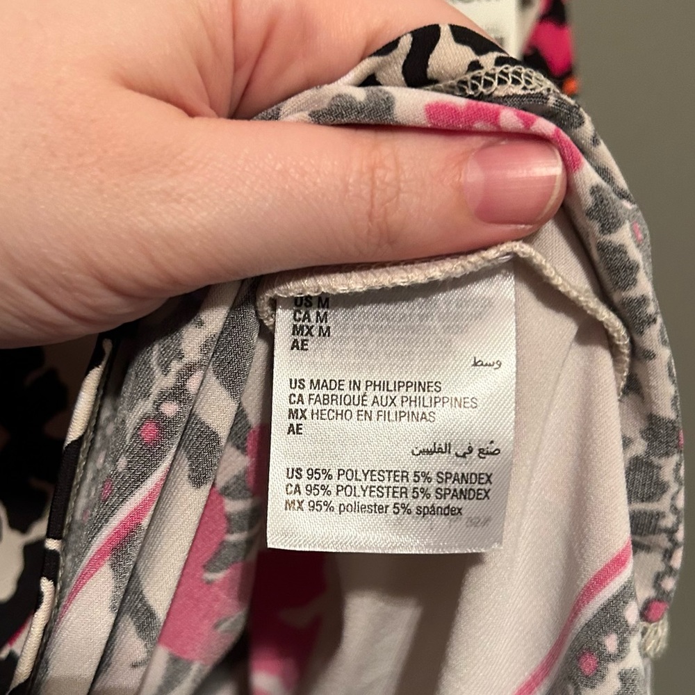 NWT JM Collection Sz Medium Mosaic Boho Floral Nude Pink 3/4 Sleeve Blouse Top! - Picture 7 of 10